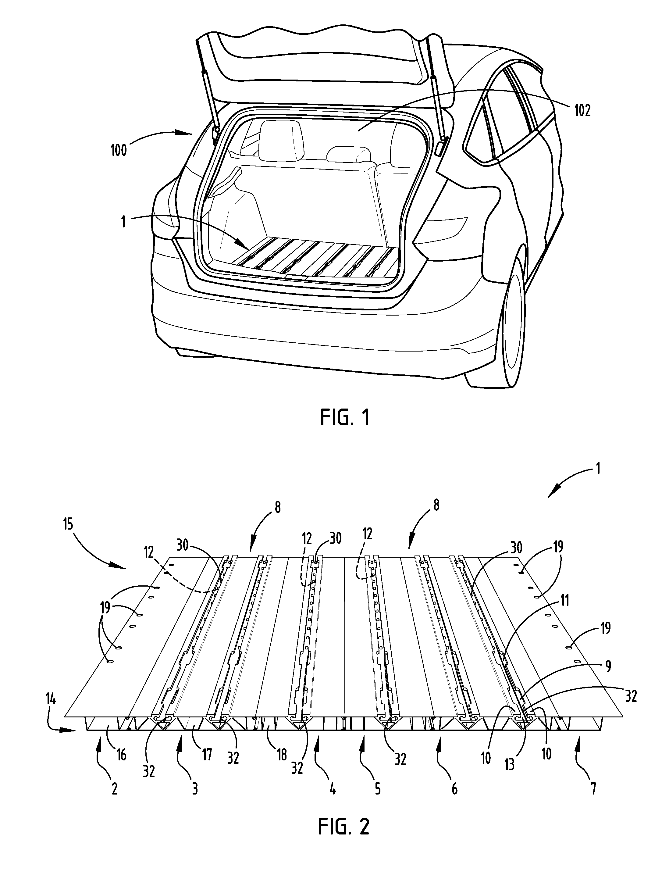 Vehicle illuminated loading floor and profiled element for a loading floor