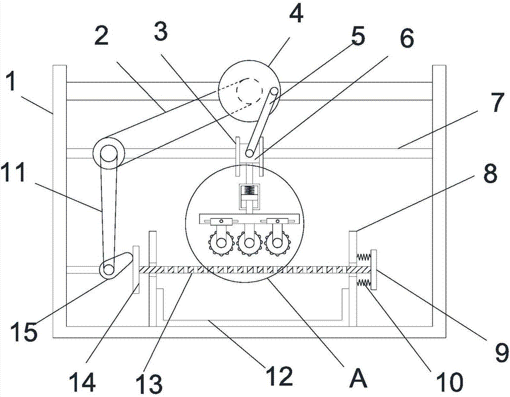 Rapid peanut deshelling device with screening function