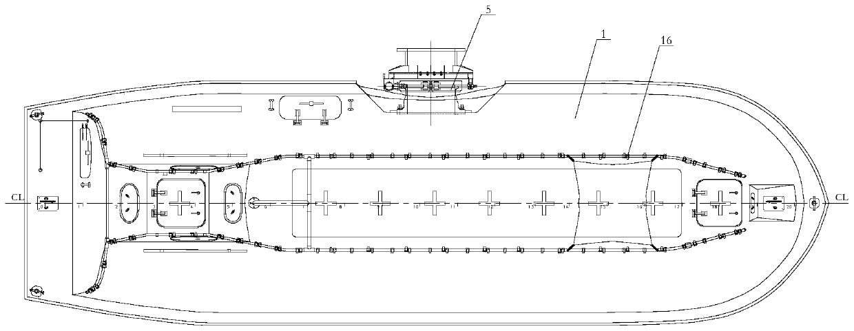 Side connection type high-pressure escape boat