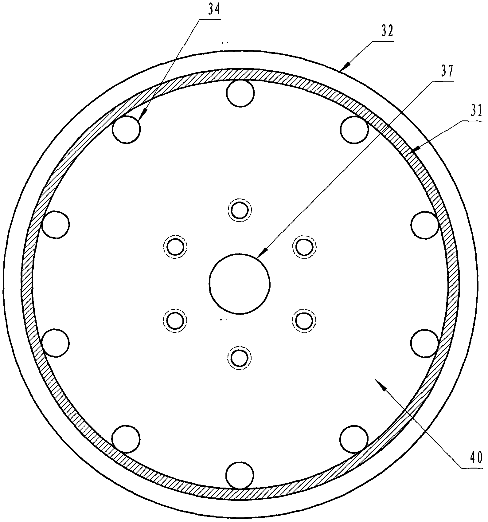 Permanent magnet coupling device for cylindrical transmission shaft