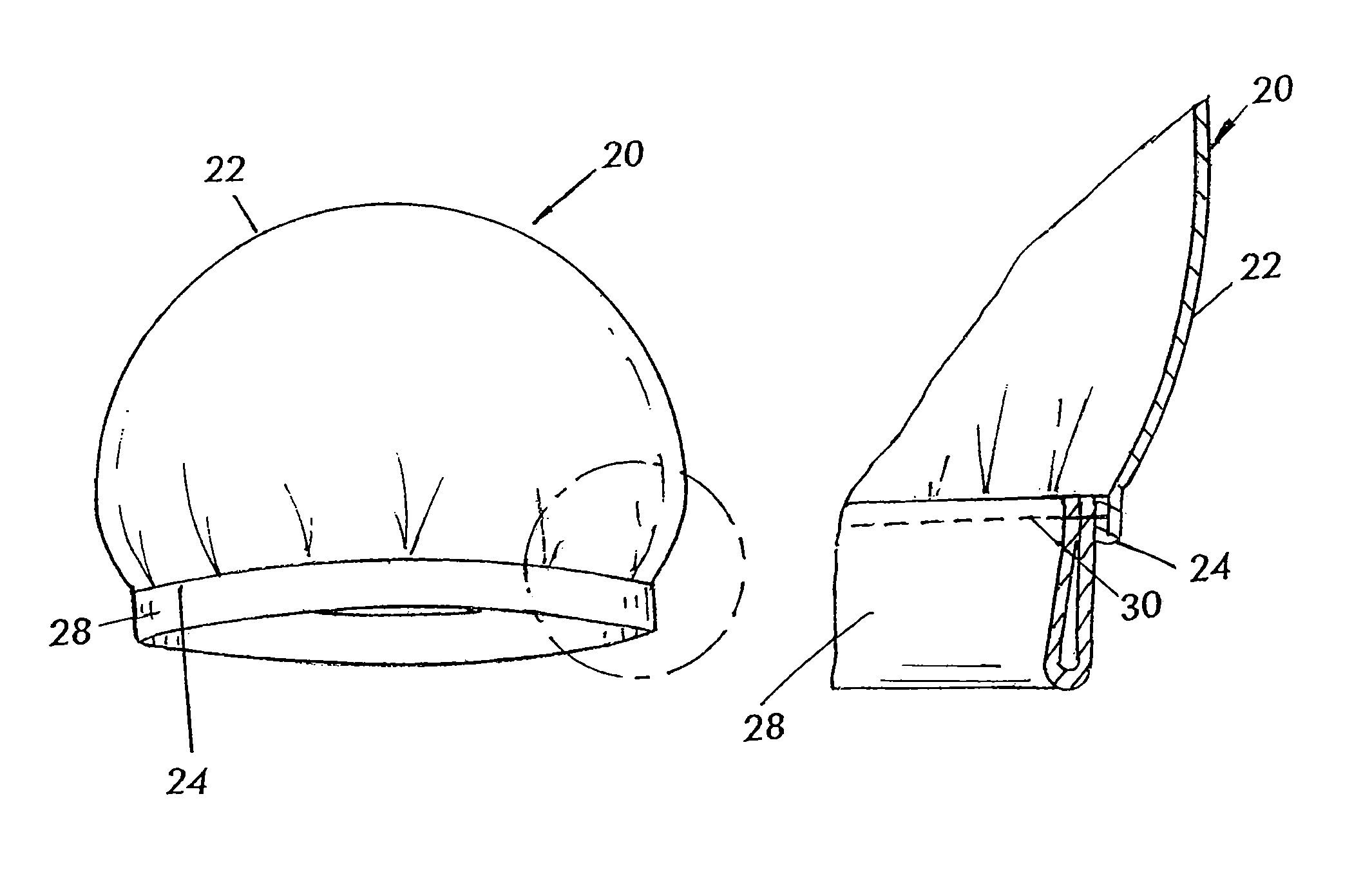 Bonnet with spandex elastic strip