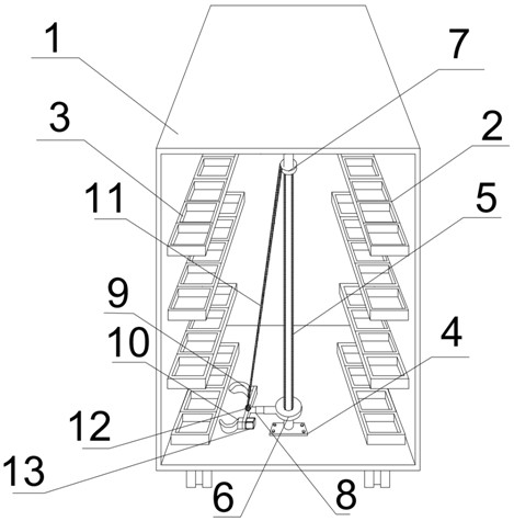 Potted flower placing mechanism and placing method