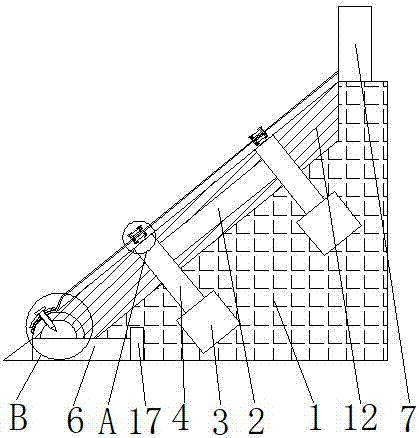 Side slope reinforcing device