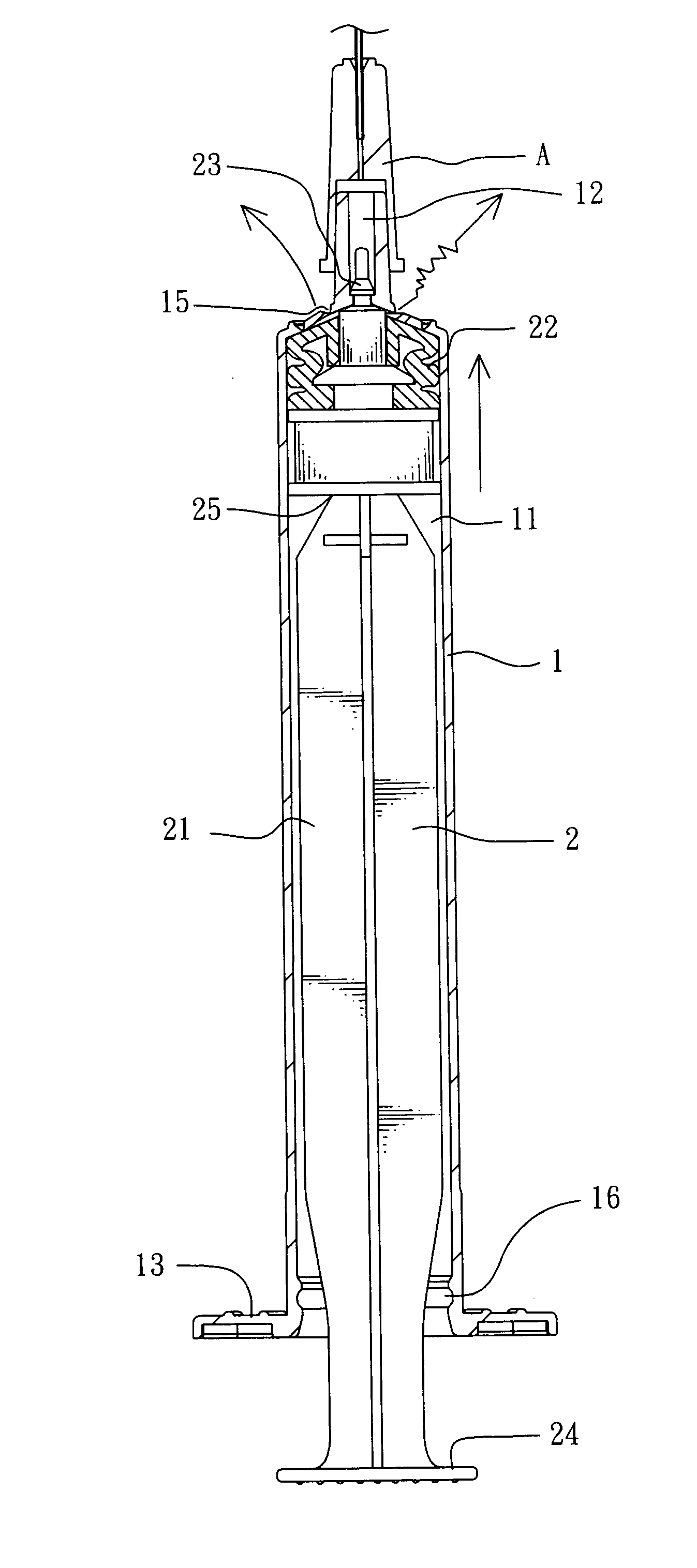 Self-destructive safety syringe