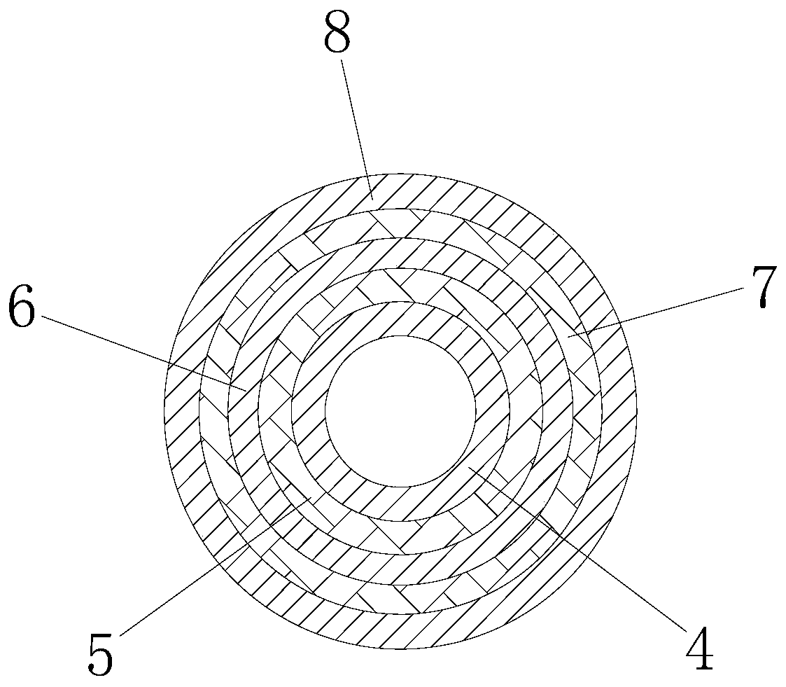 Flame-retardant hollow yarn for sowing garment