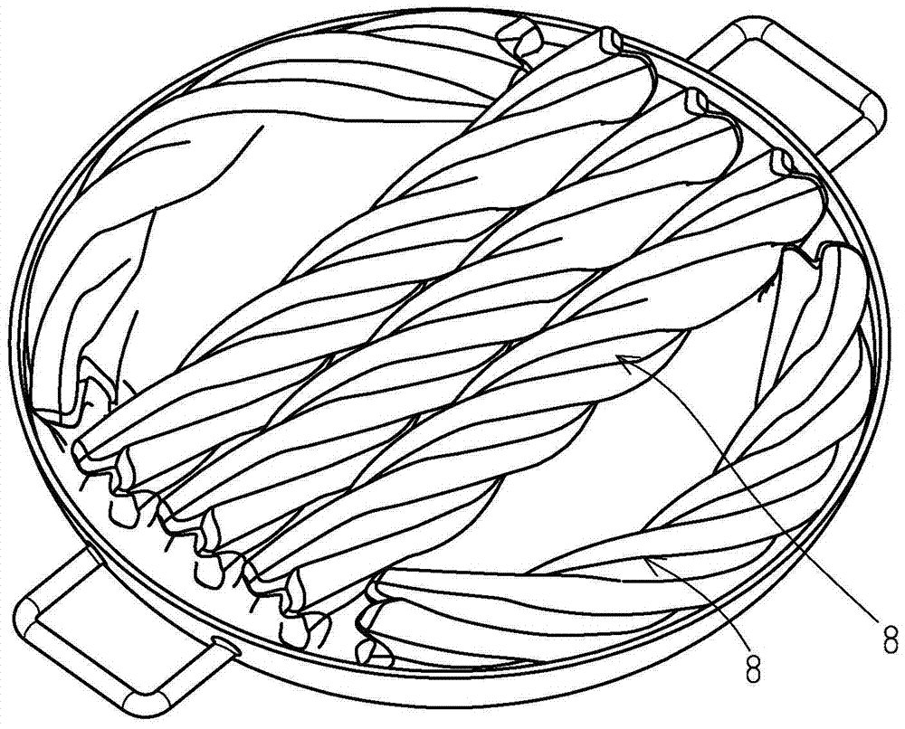 Design method of inner lining of pan for making deep-fried dough sticks