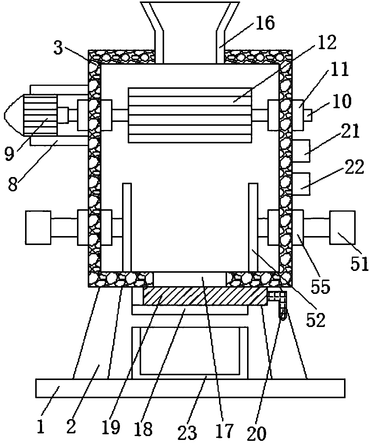 Rapid waste recycling device of 3D printer