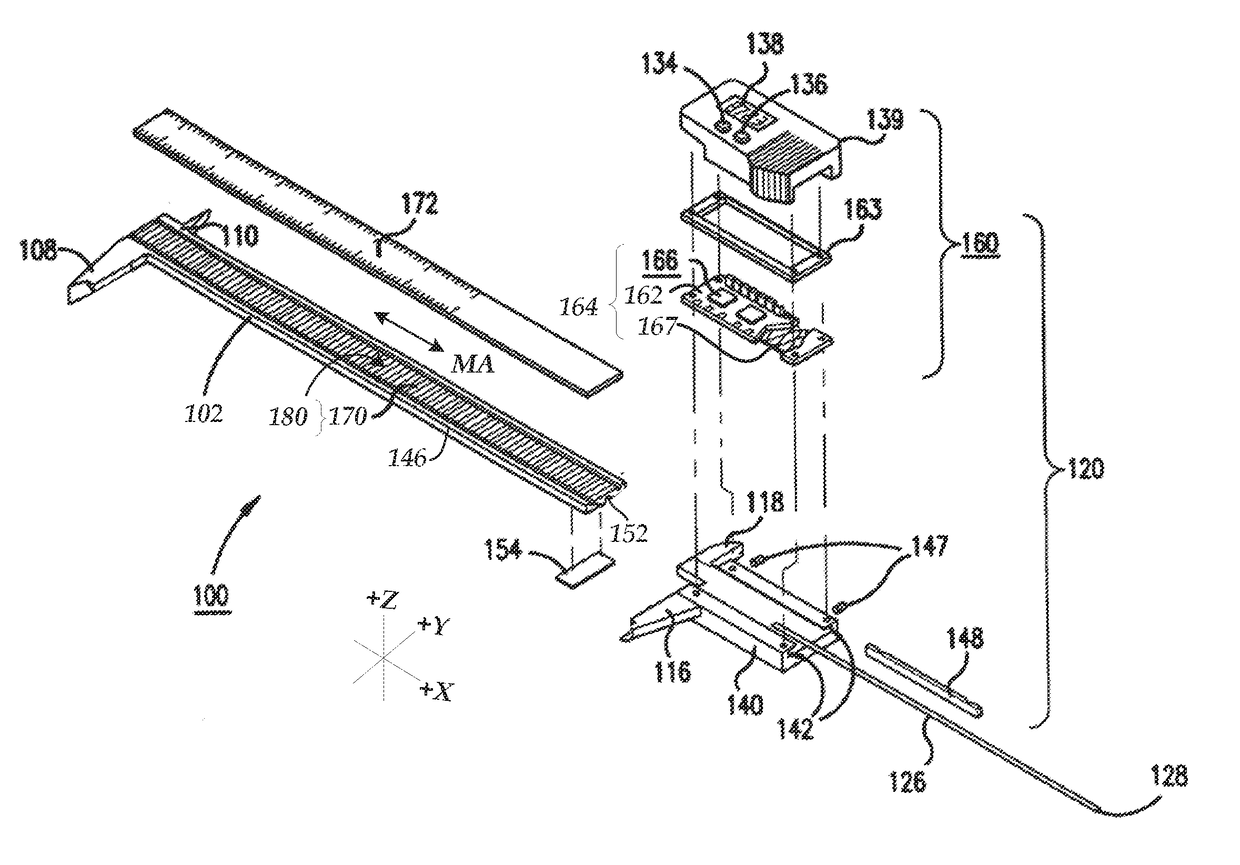 Winding and scale configuration for inductive position encoder