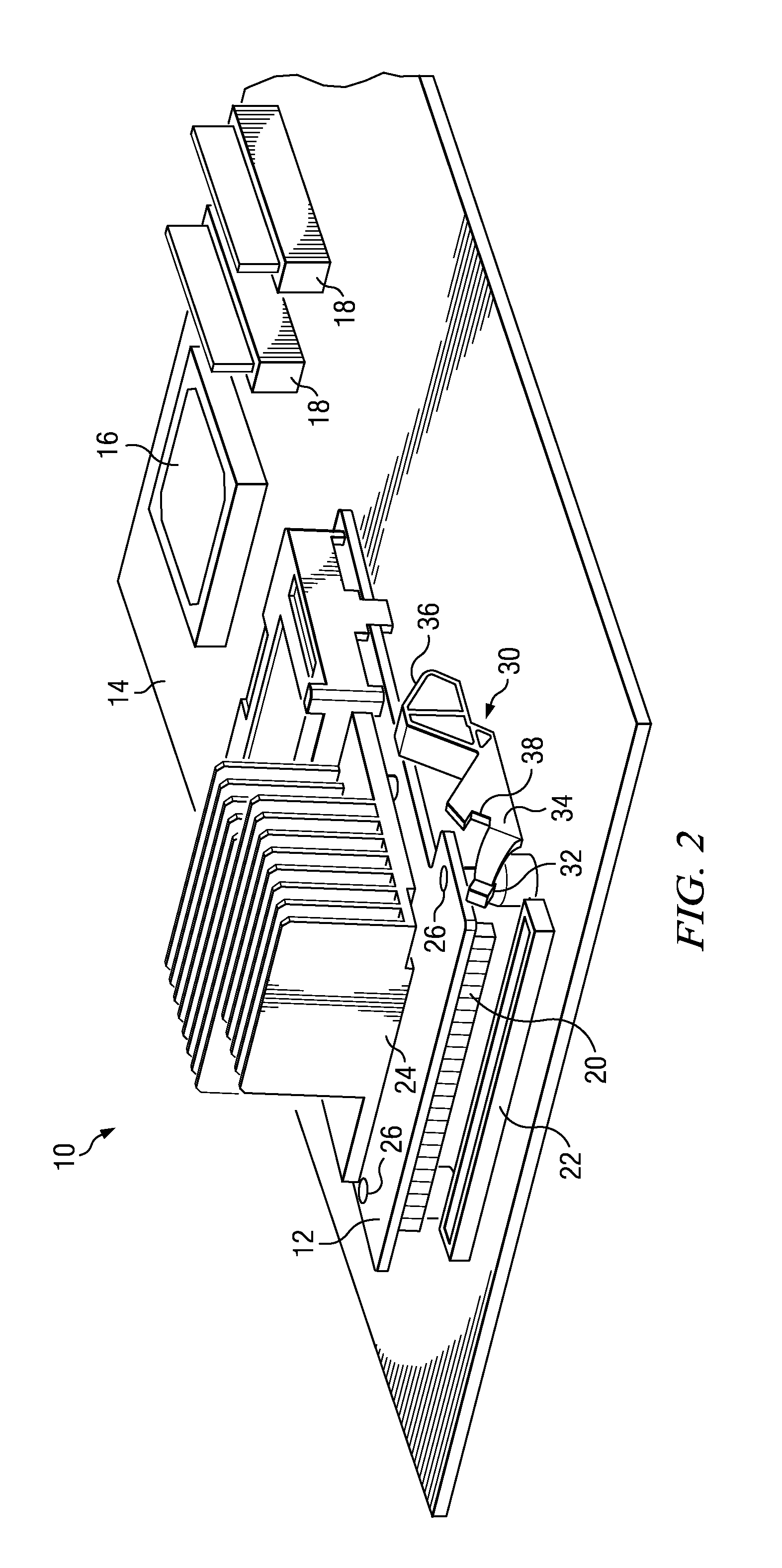 Retraction arm to extract a mezzanine circuit board connector from a motherboard connector