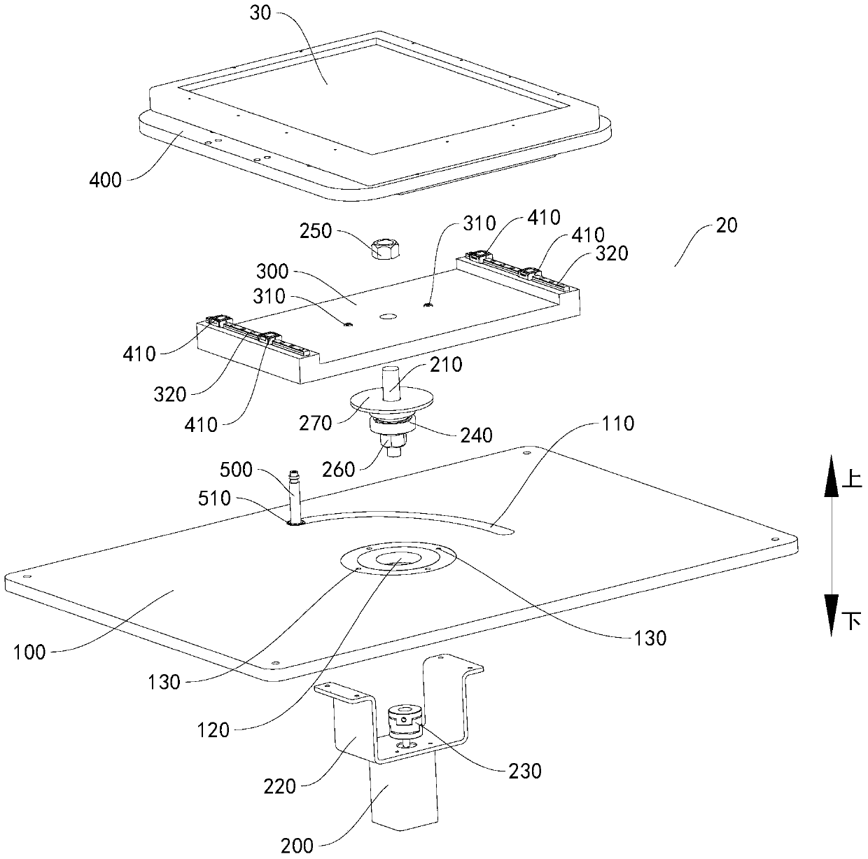 X-ray imaging device and its detector deflection mechanism