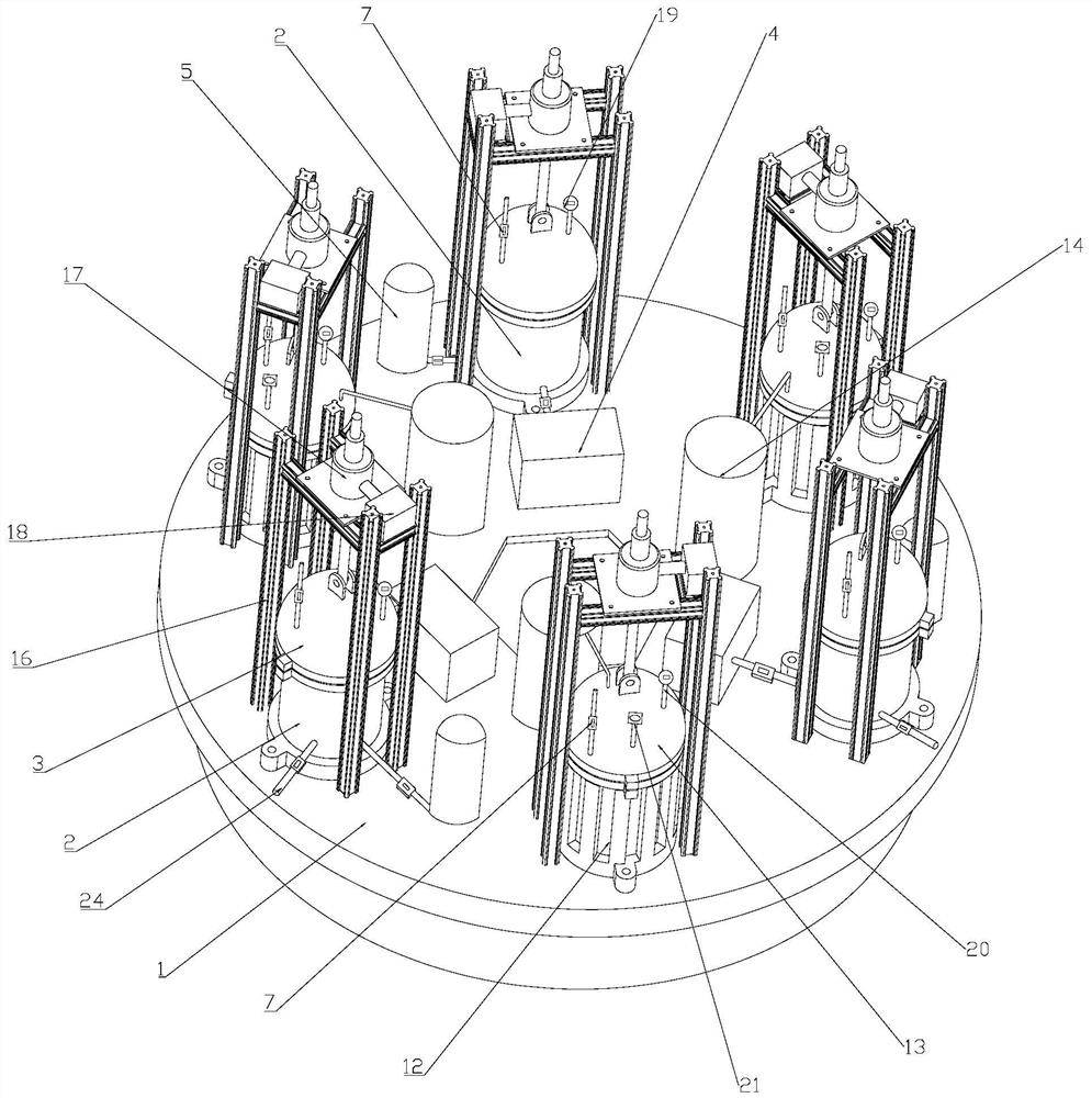 An integrated automatic production equipment for impregnation and cracking of prefabricated body and its use method