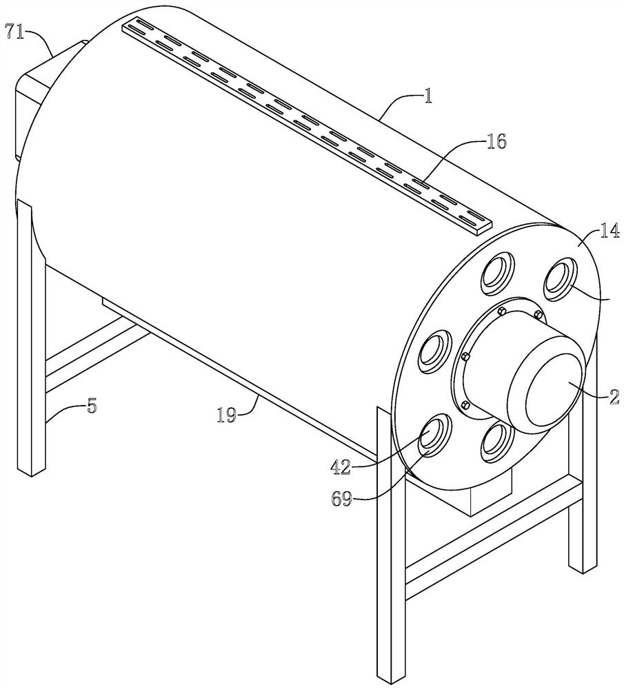 Drying device for tea processing