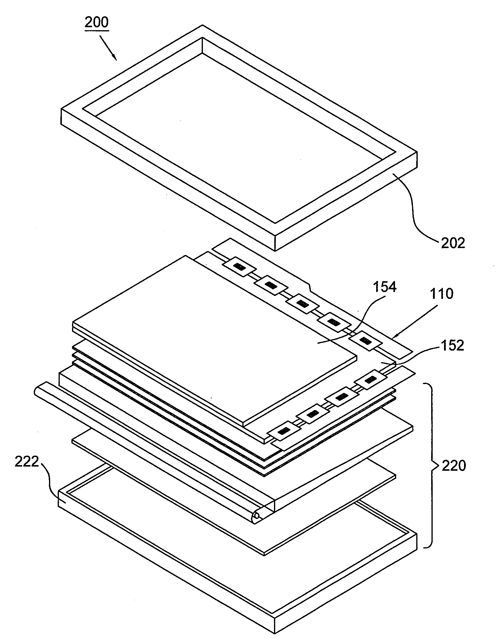 Liquid crystal display panel having a touch function