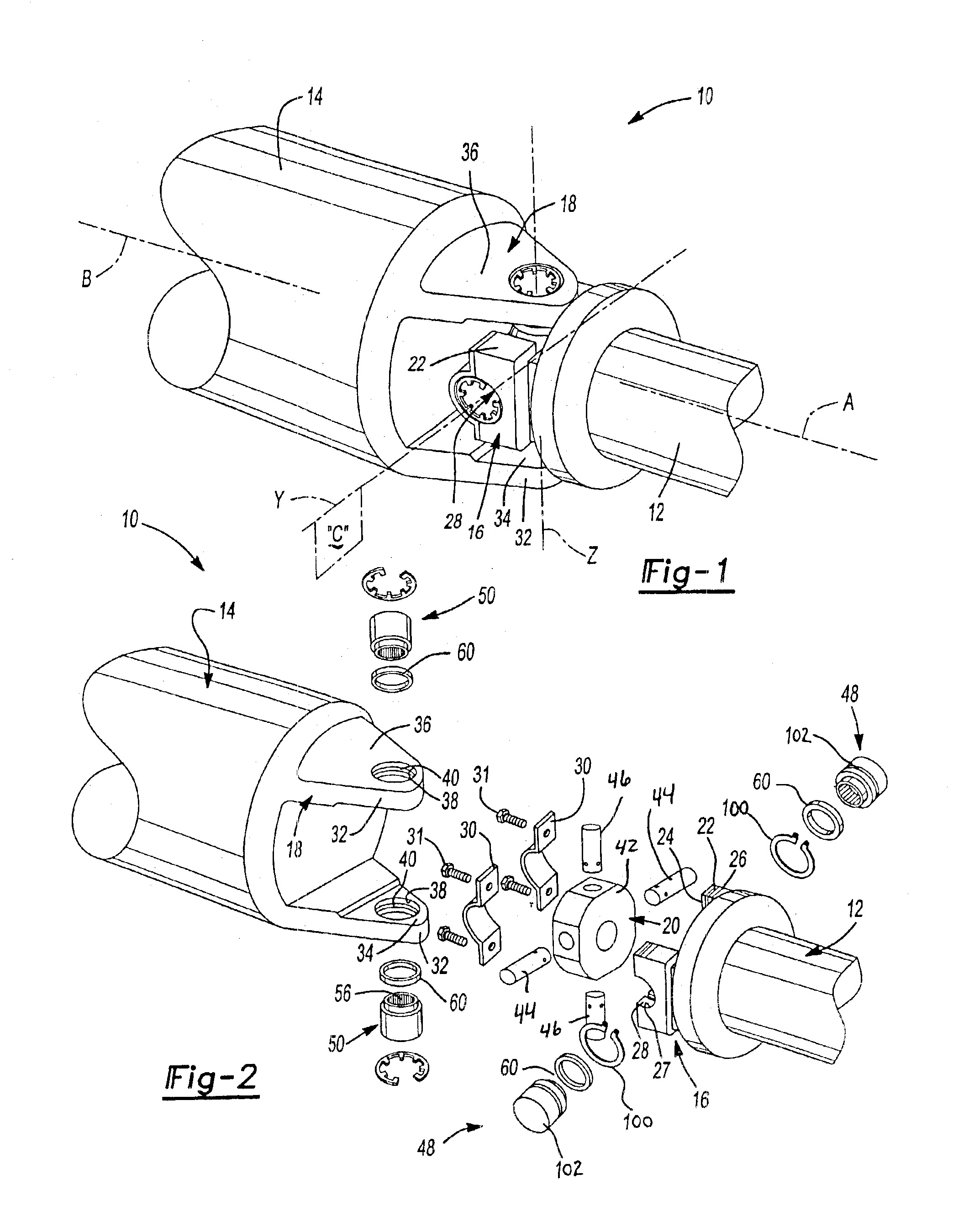 Universal joint with torsionally-compliant spider assembly