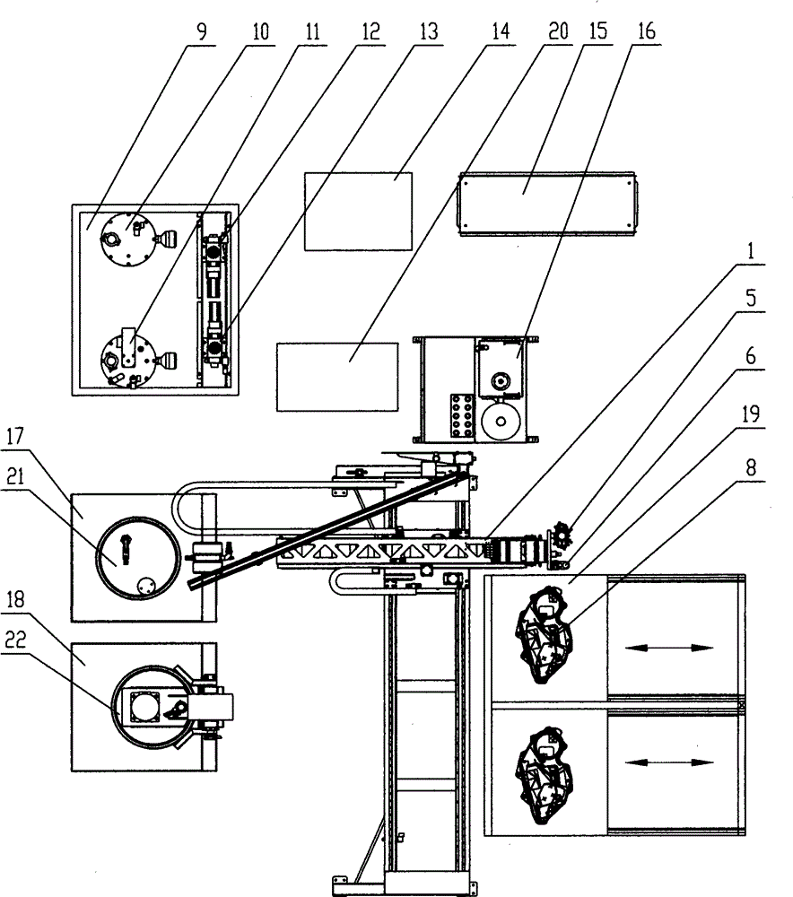 Four-axis robot gumming equipment and technology