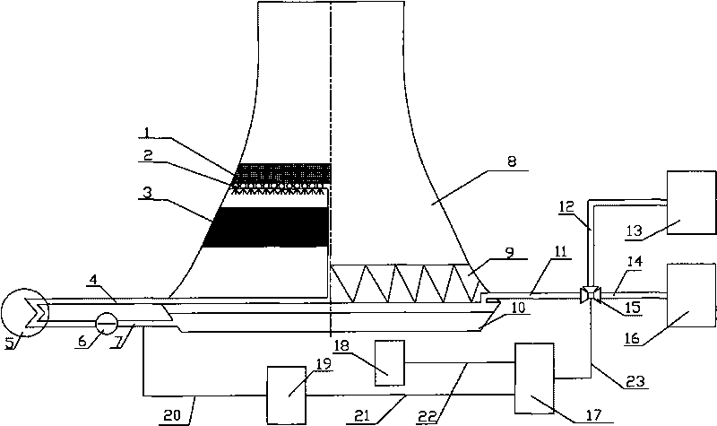 Natural-draught brine cooling tower