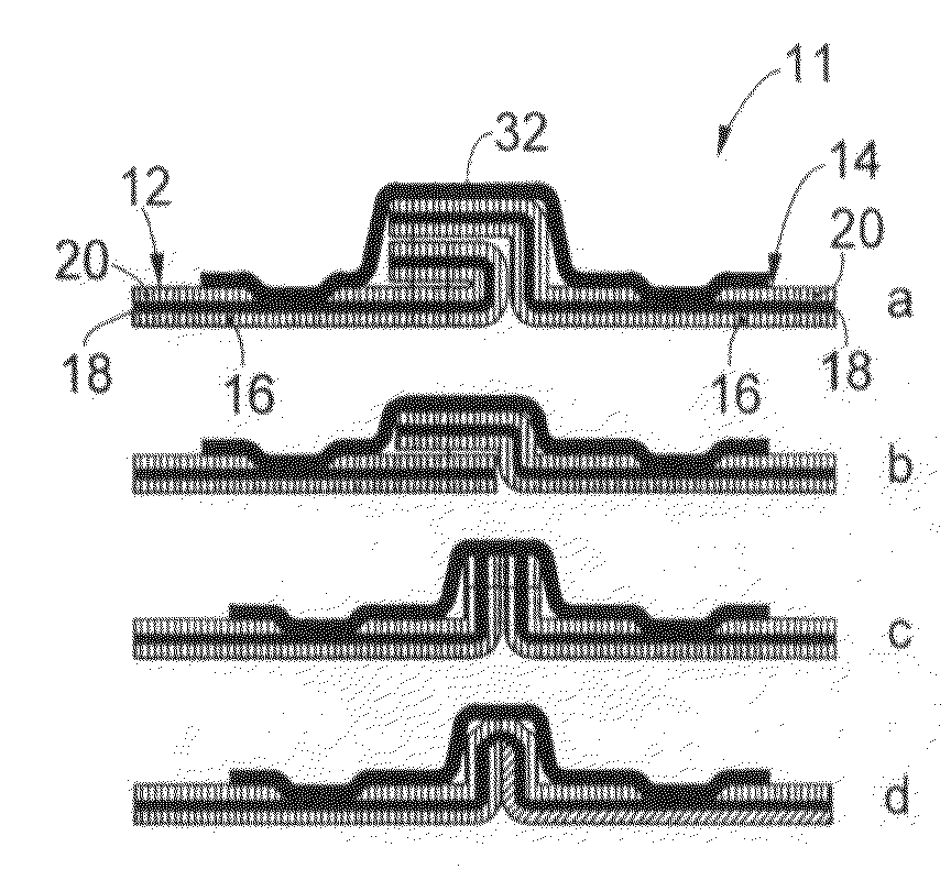 Machine for making an impermeable join on impermeable three-layer or two-layer fabrics