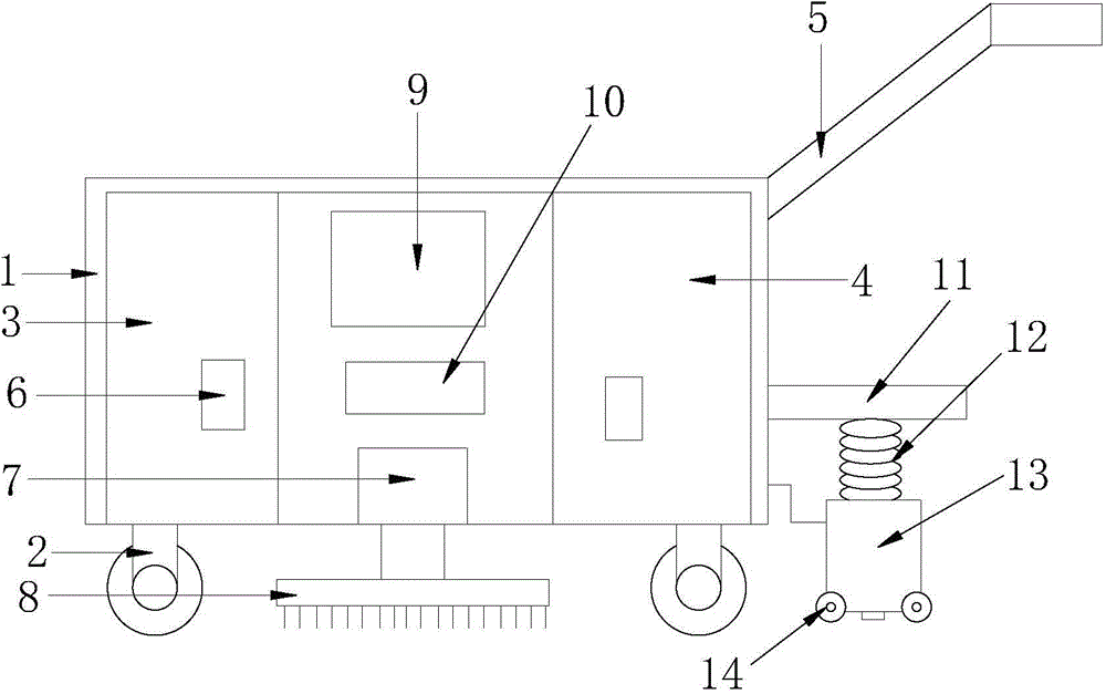 Floor marking mechanism for construction engineering