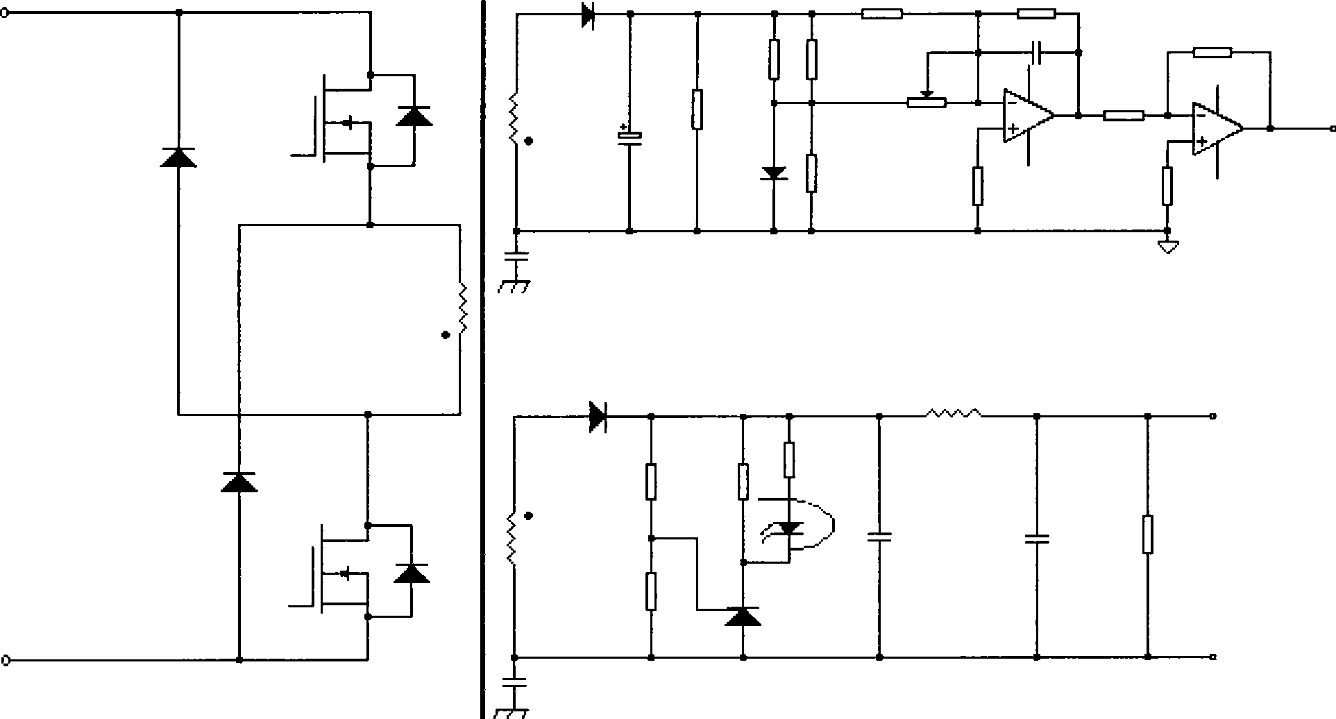 DC bus-bar voltage collection circuit for frequency changer