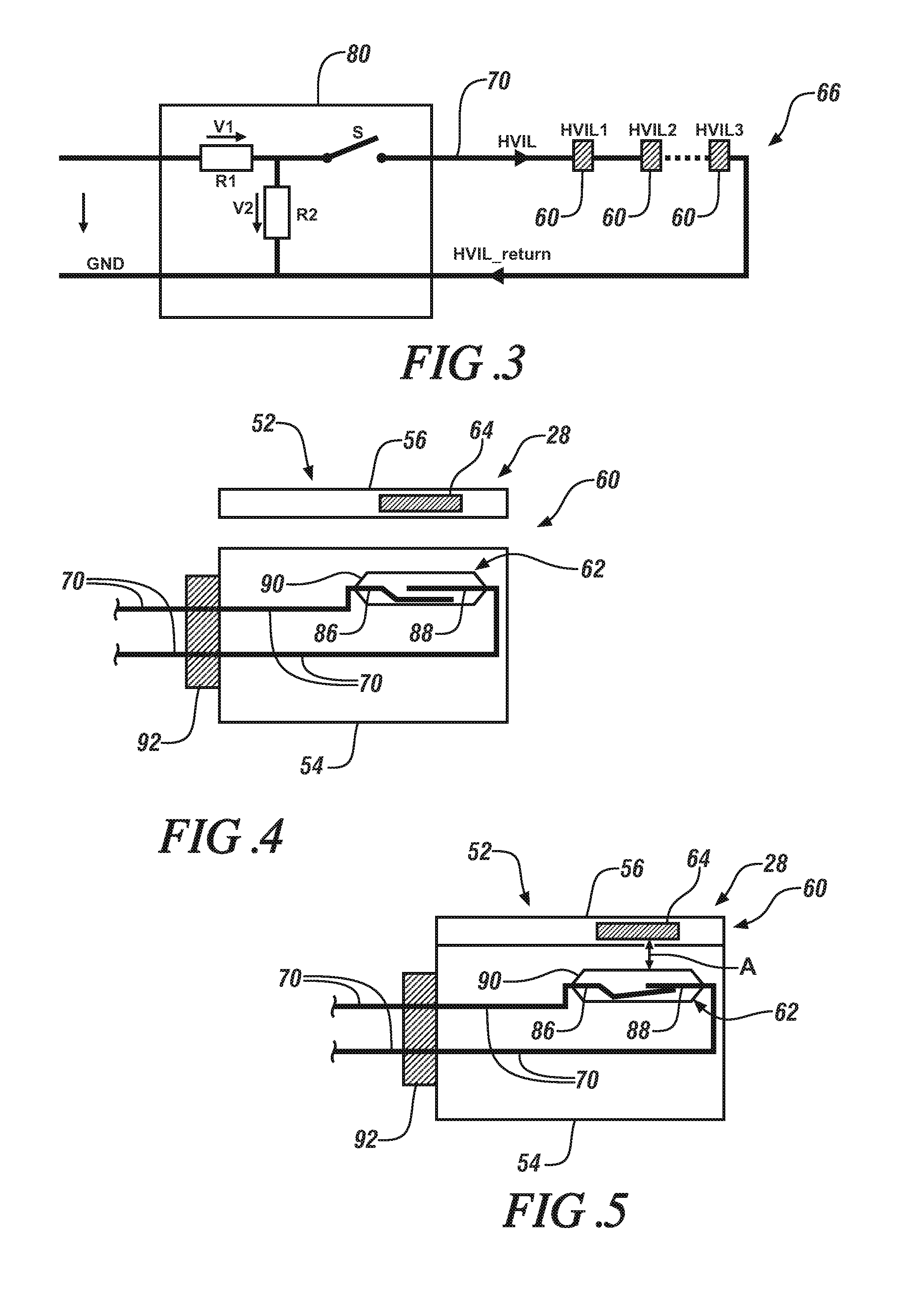 High-voltage interlock loop ("hvil") switch having a reed relay