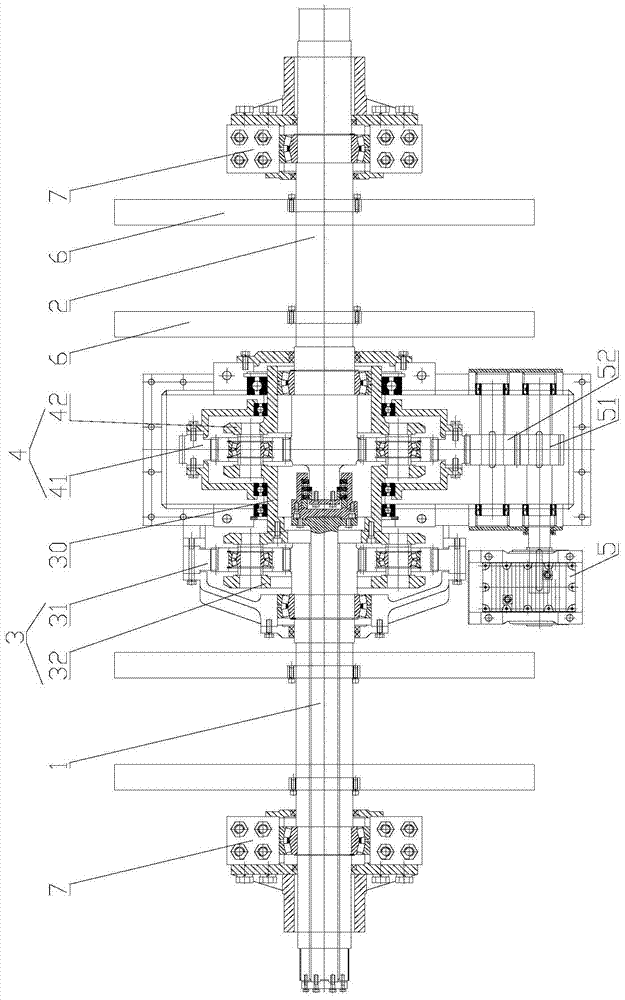 A kind of locomotive test differential gear box and test bench