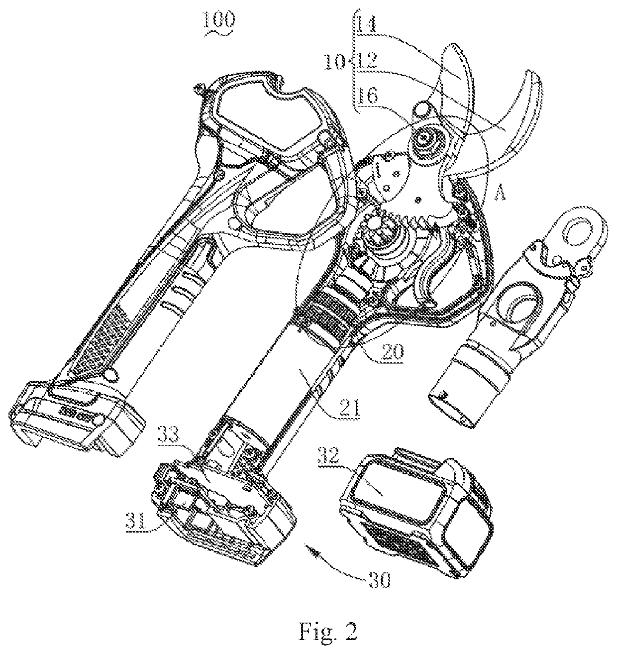 Blade mechanism and electric scissors having blade mechanism