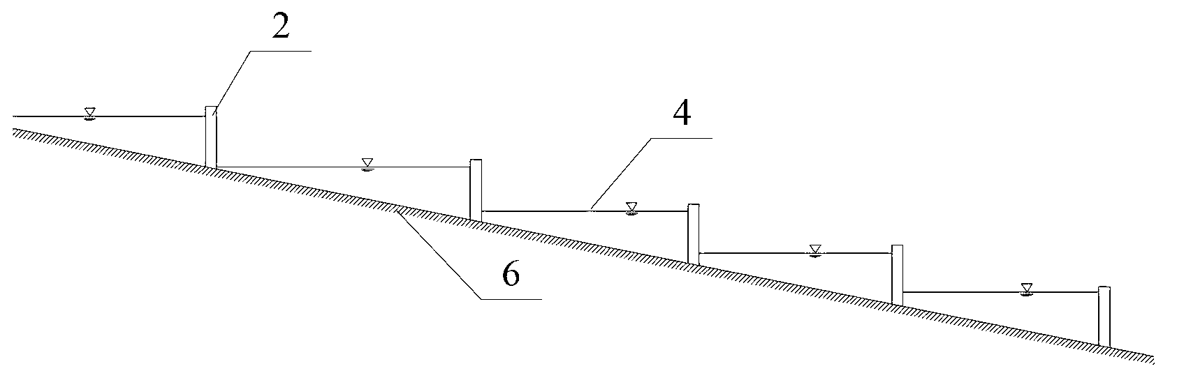 Watercourse and rubber dam water storage system