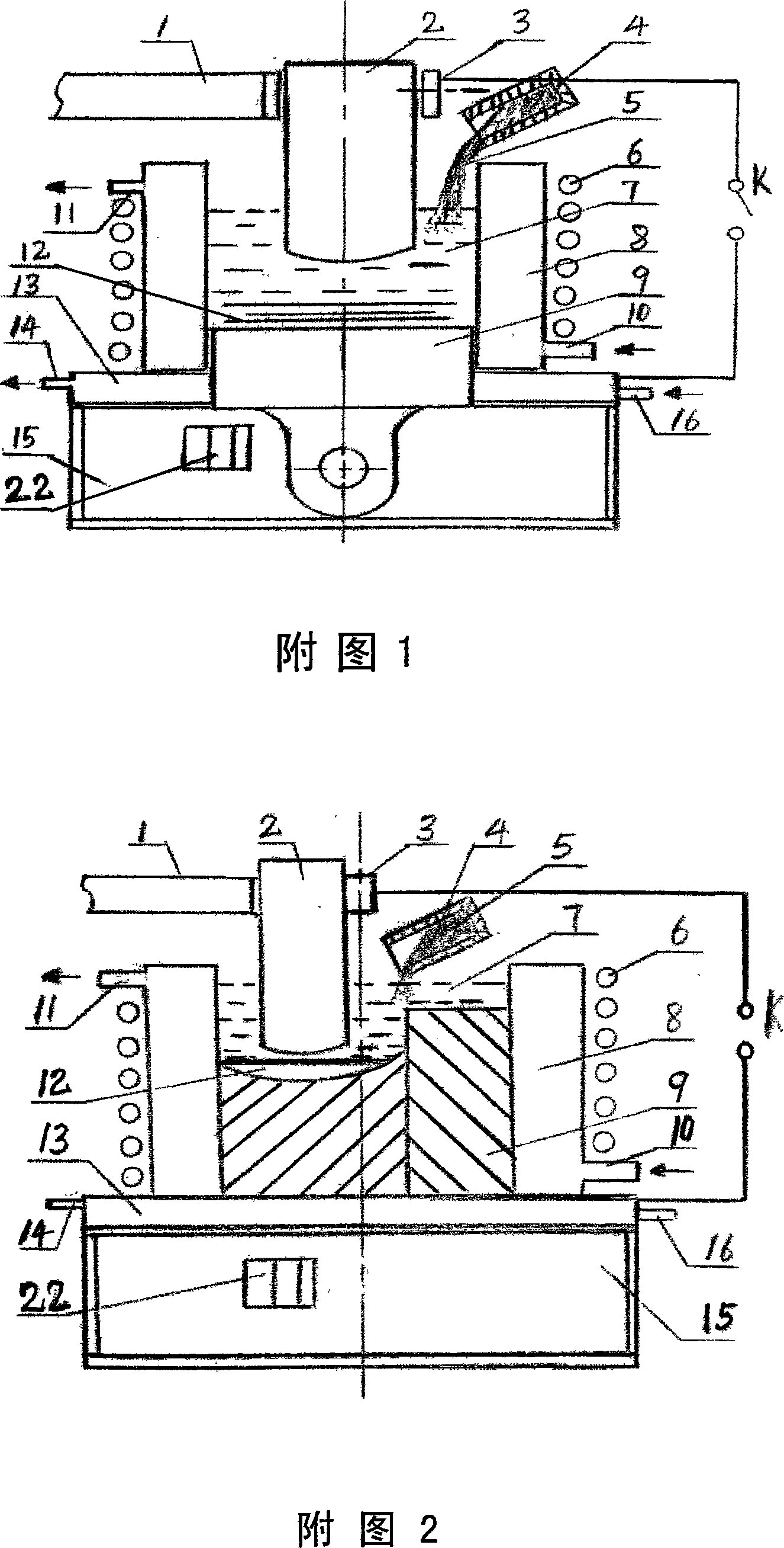 Casting method for manufacturing layered metal composite material technology and equipment