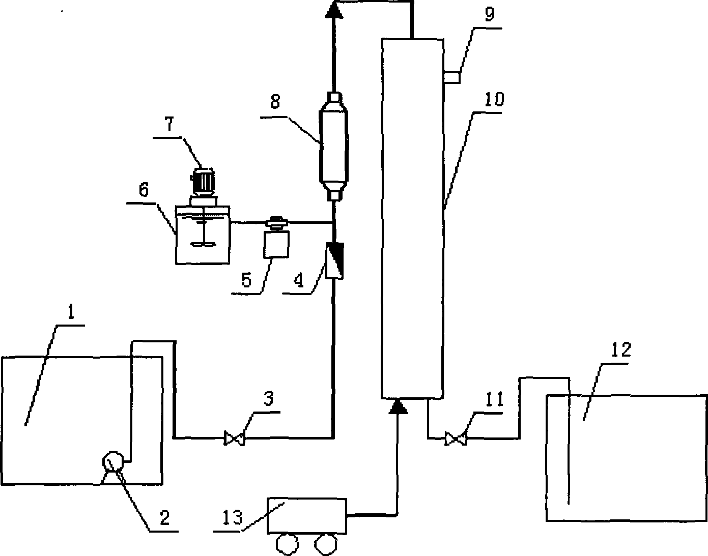 Micro-flocculation-terylene high stretch yarn fibrous globule filterantion and alga removal method and device thereof