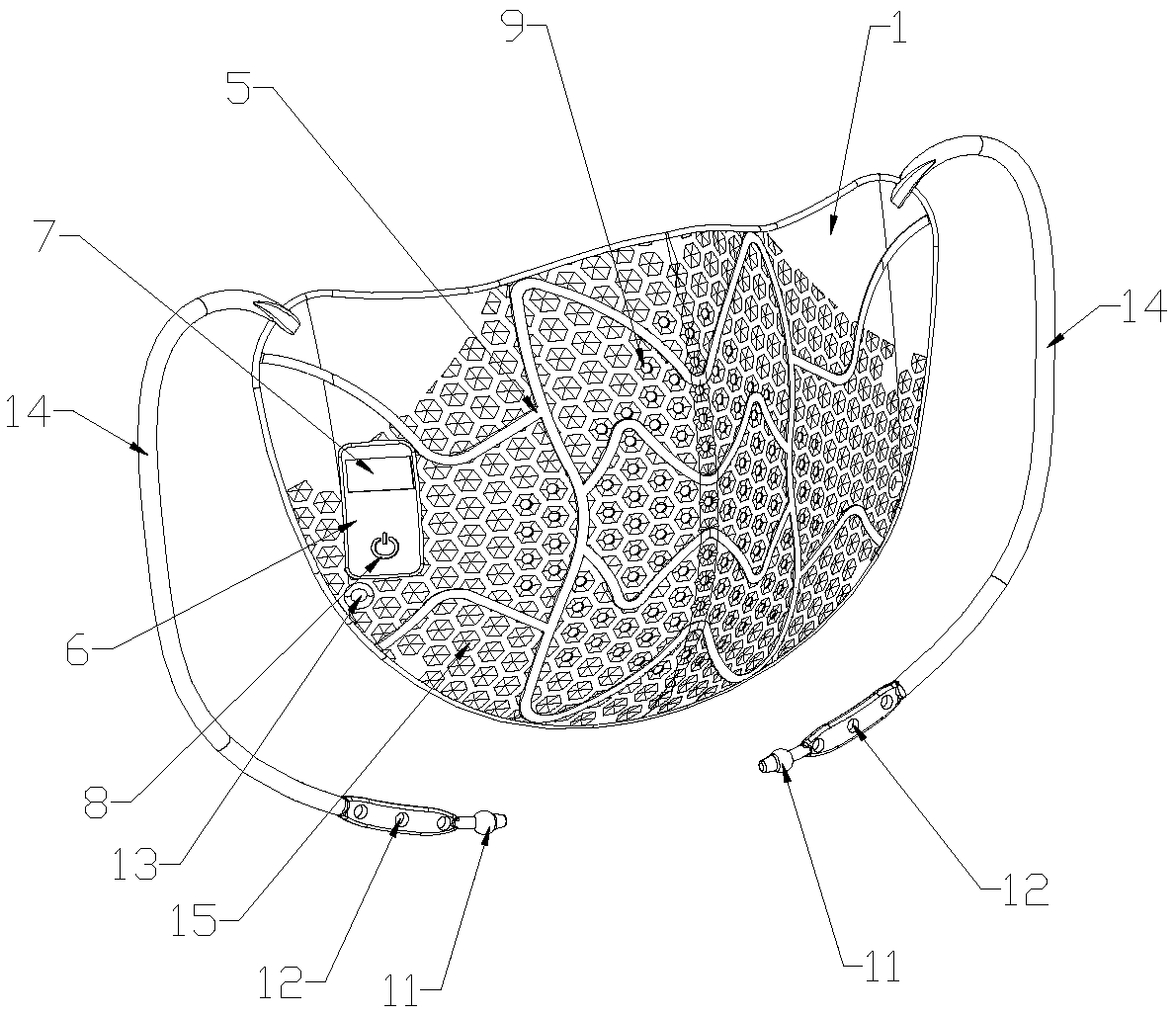 Silica gel temperature measurement protective mask