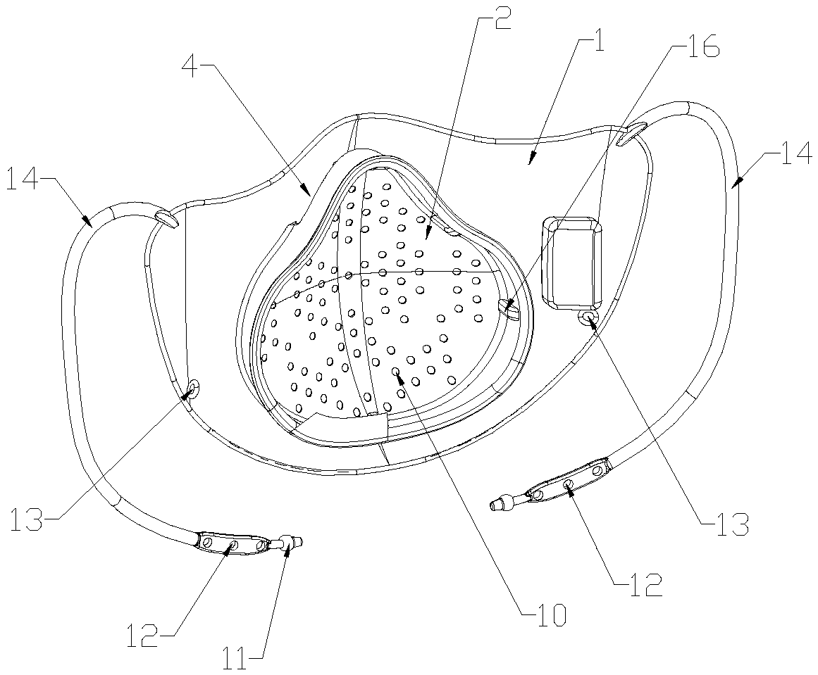 Silica gel temperature measurement protective mask