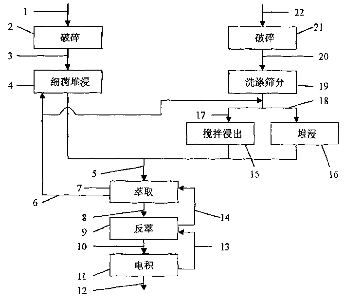 Method for extracting copper from mixed copper ores