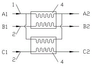 Supplementary combustion lithium bromide absorption heat exchange system with simultaneous heating by two channels of water