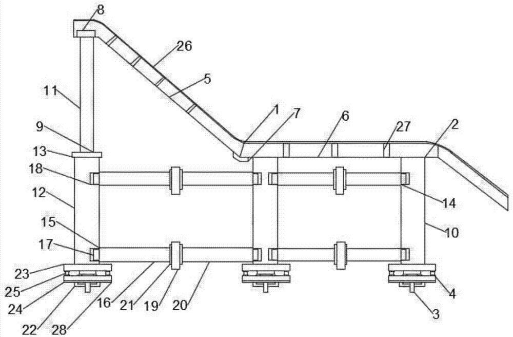 Obstetric table with split structure