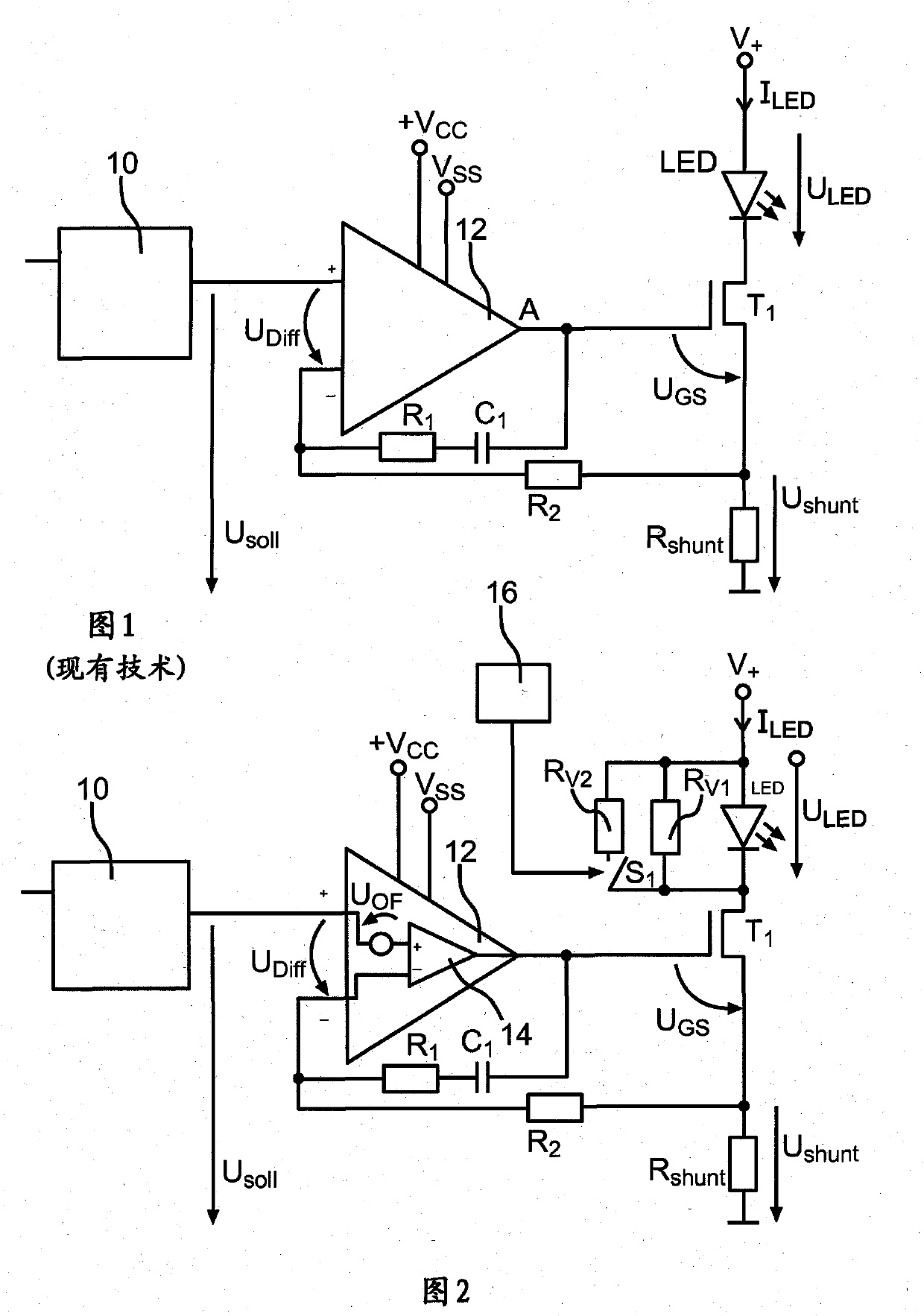 Circuit arrangement and method for operating at least one LED