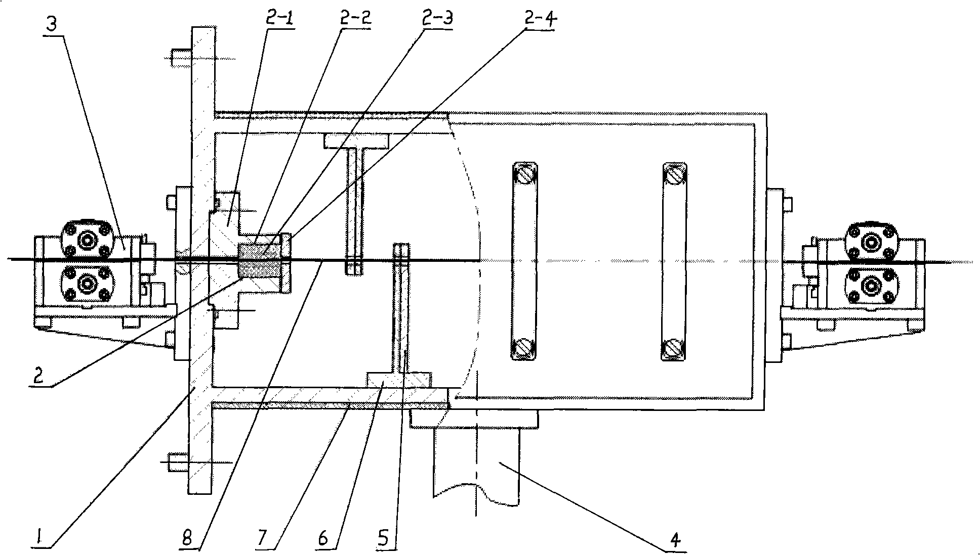 Continuous vacuum transition chamber with linear vacuum motive seal and X-ray radiation protection function