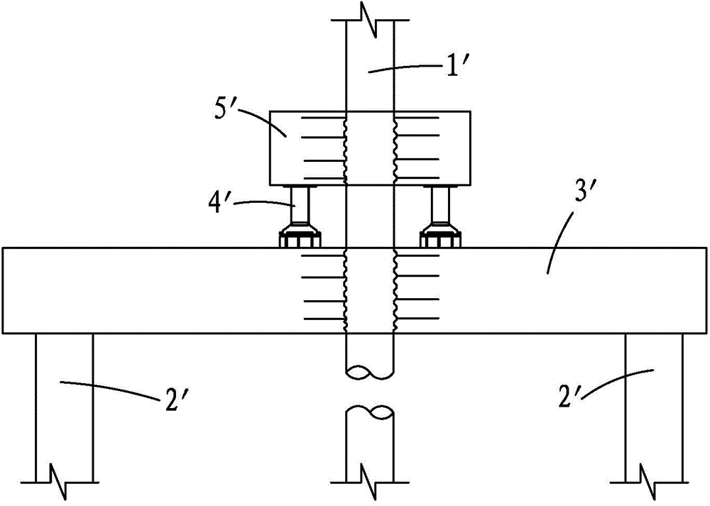 An overall active underpinning structure and underpinning method for large-tonnage multi-pile foundations of bridges