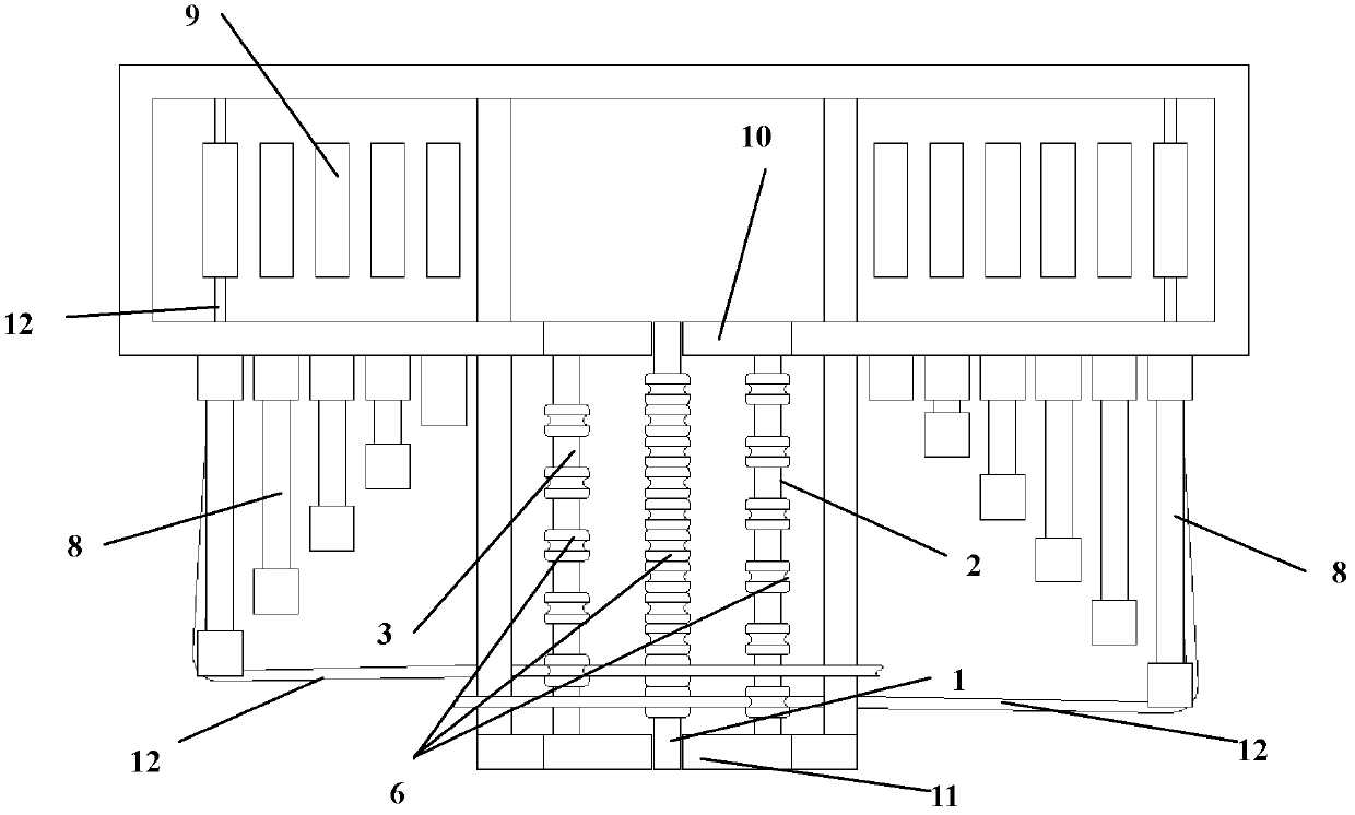 Simulated water pressure loading device and method used for tunnel structure test