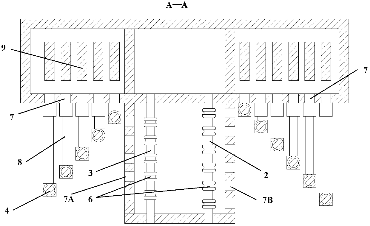 Simulated water pressure loading device and method used for tunnel structure test