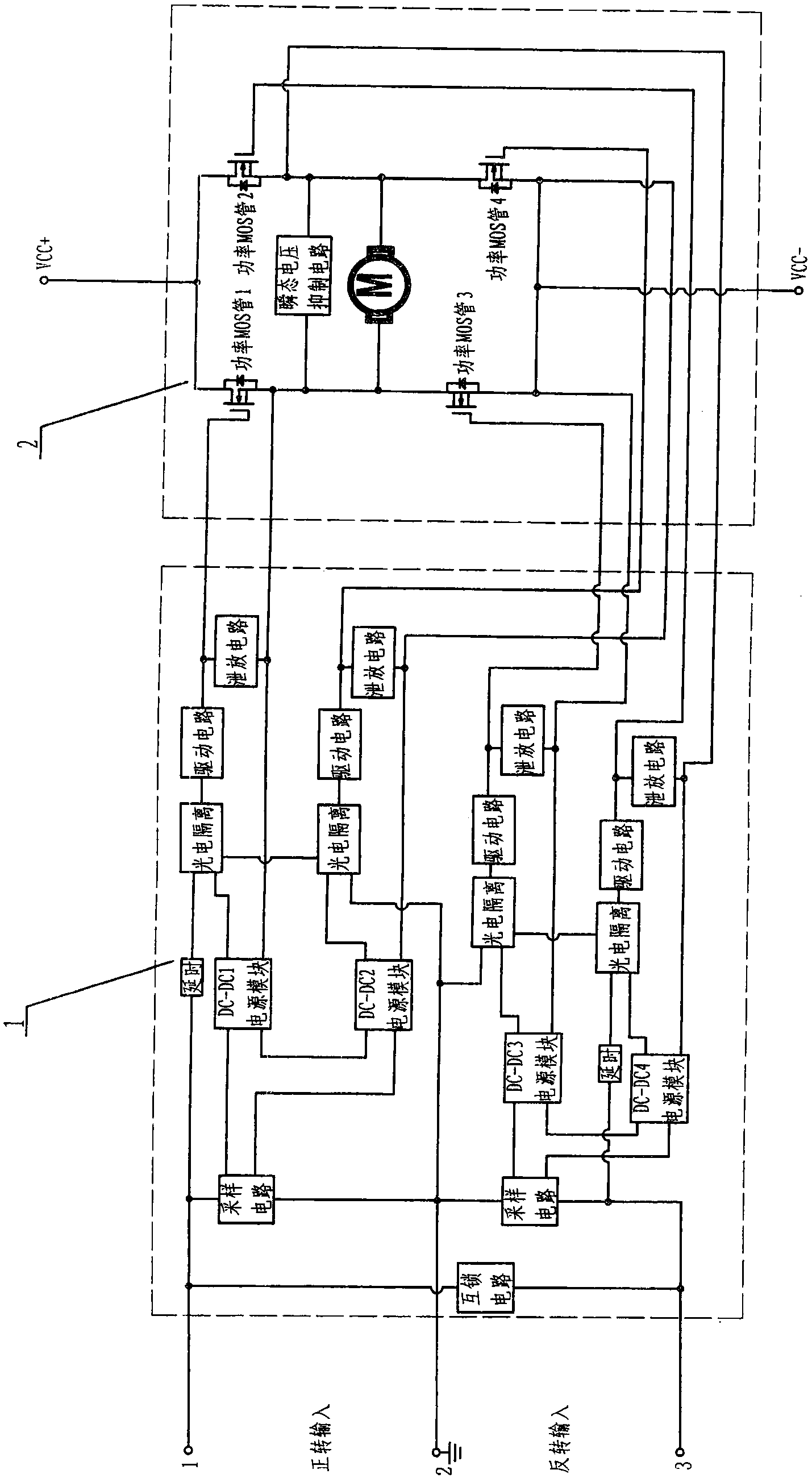 Steering controller of high-power direct-current motor