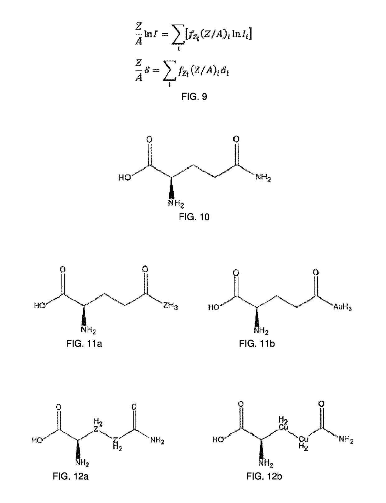 Glutamine-high z element compounds for treating cancer