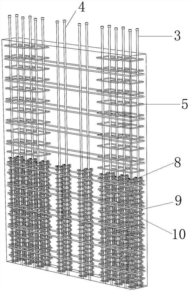 Full-prefabricated concrete shear wall and construction method thereof