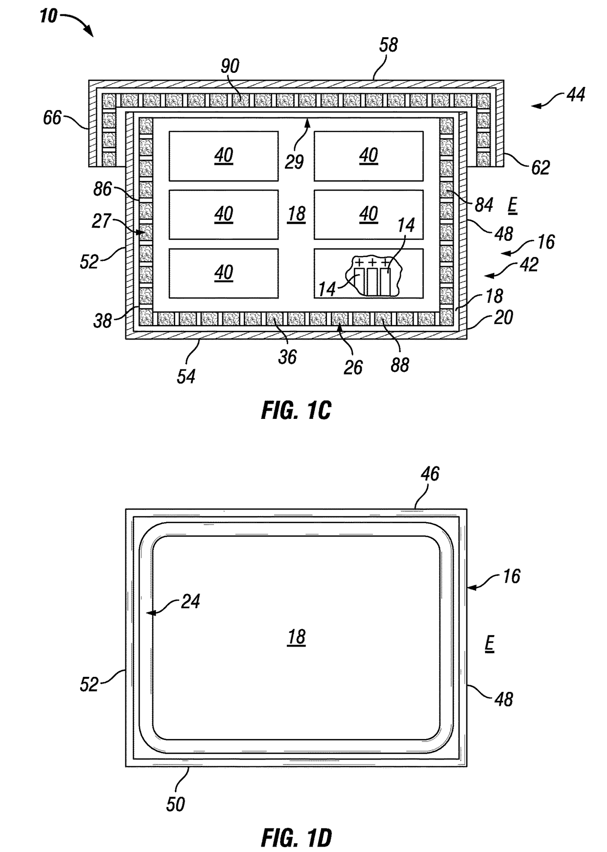 Shipping container having a flame retardant layer and a thermal blocking layer