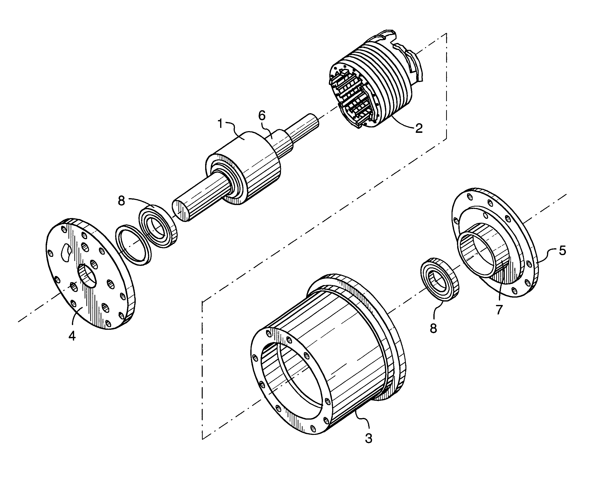 Enhanced thermal conductivity ferrite stator