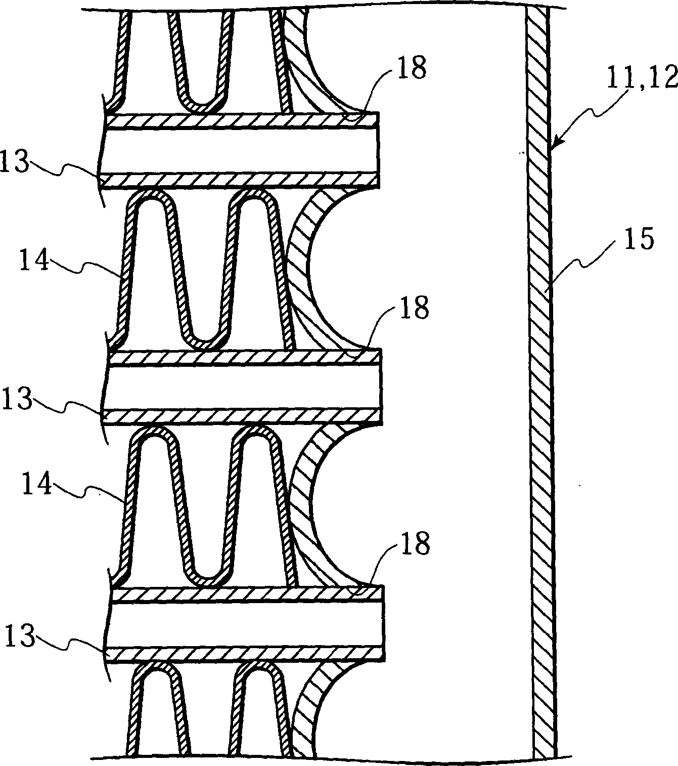 Water supply tank for heat exchanger