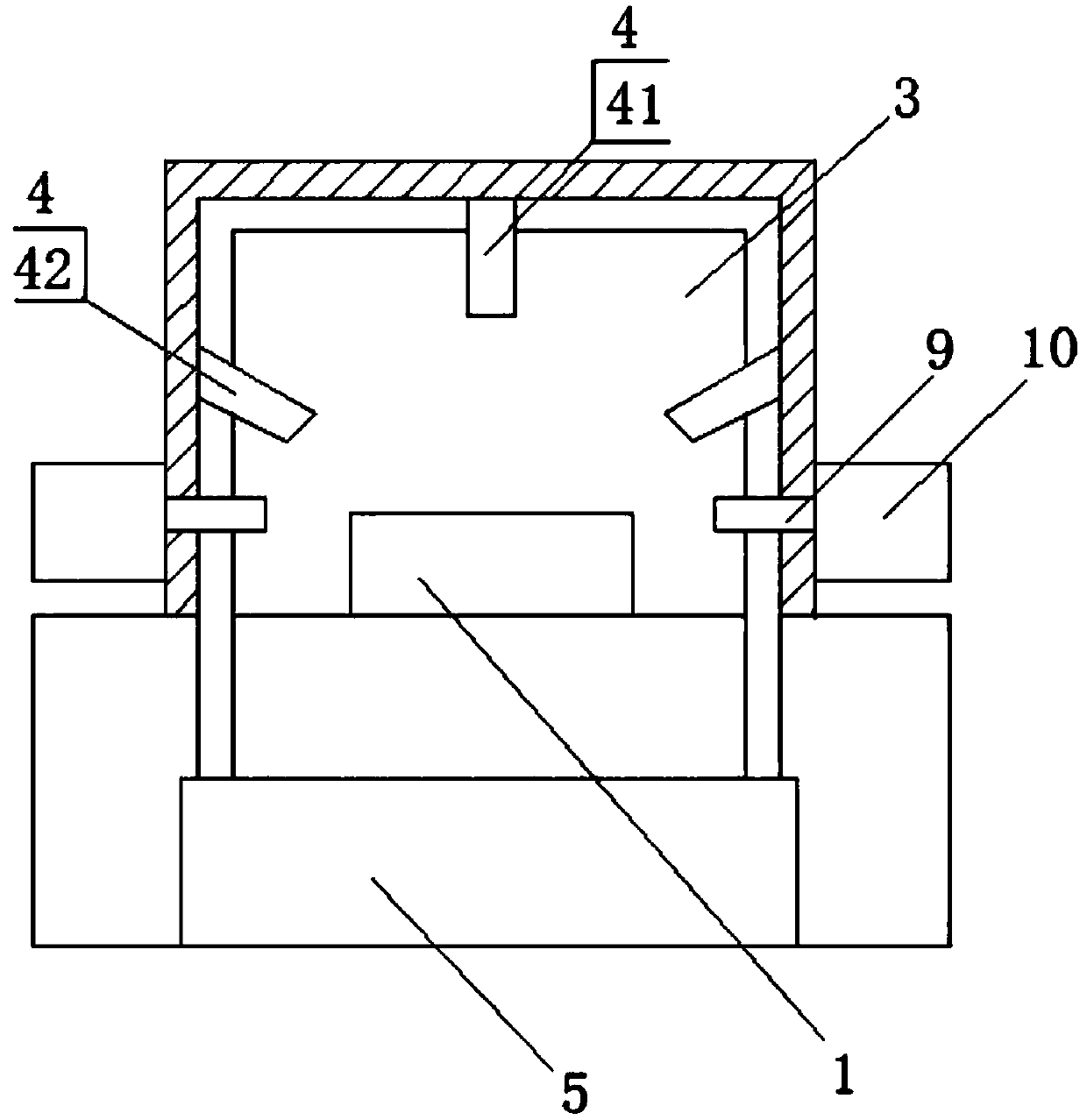 Cleaning and drying integration device for mechanical parts