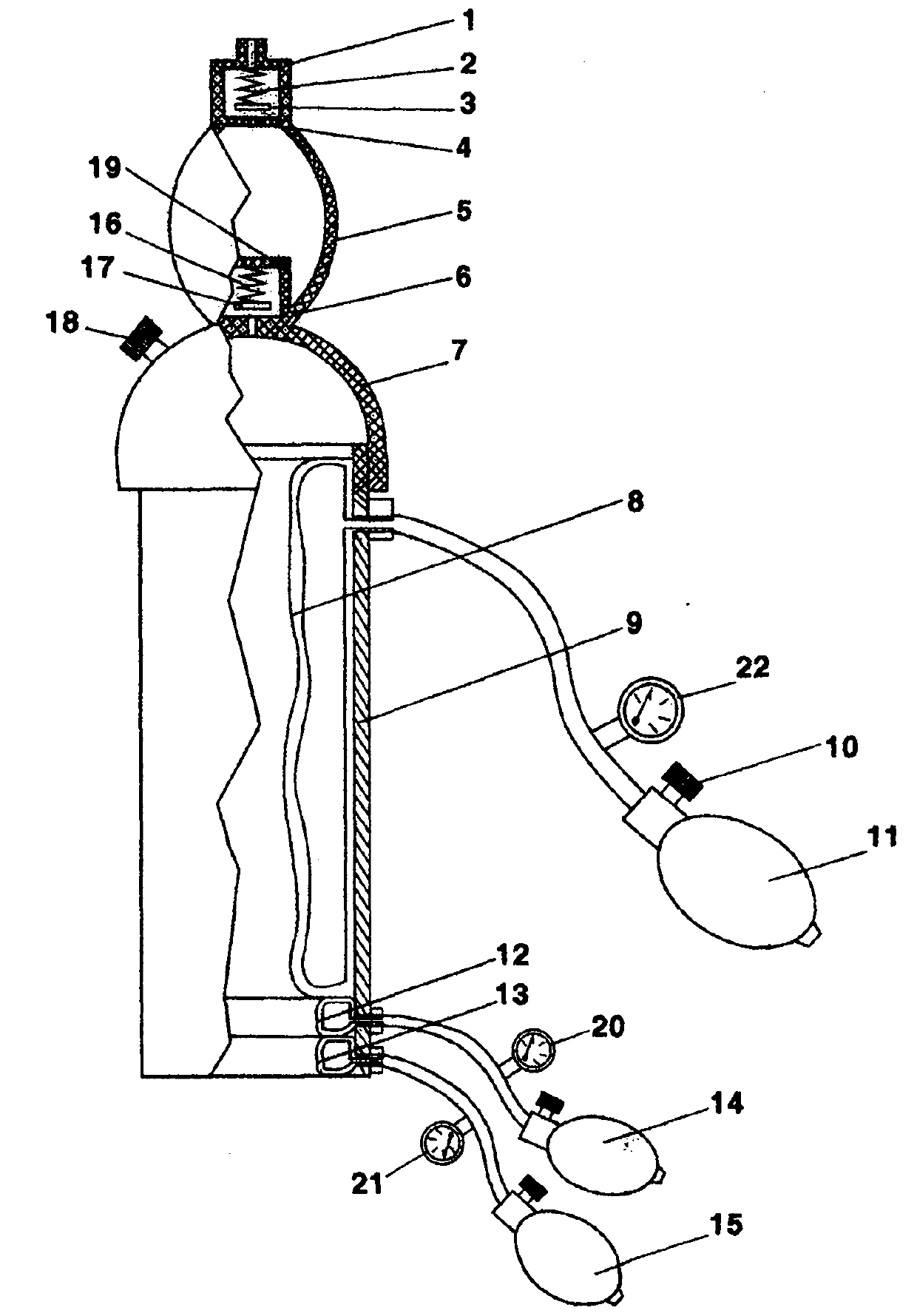 Comprehensive and multi-effect penis enlarging and lengthening machine