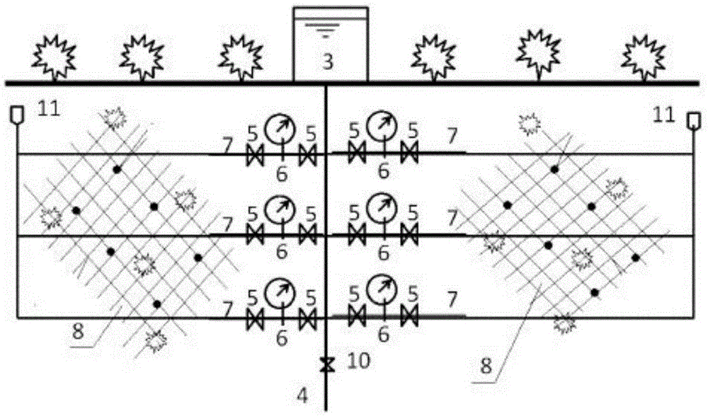 Spray sowing, governing and irrigation integrated slope protection governing system