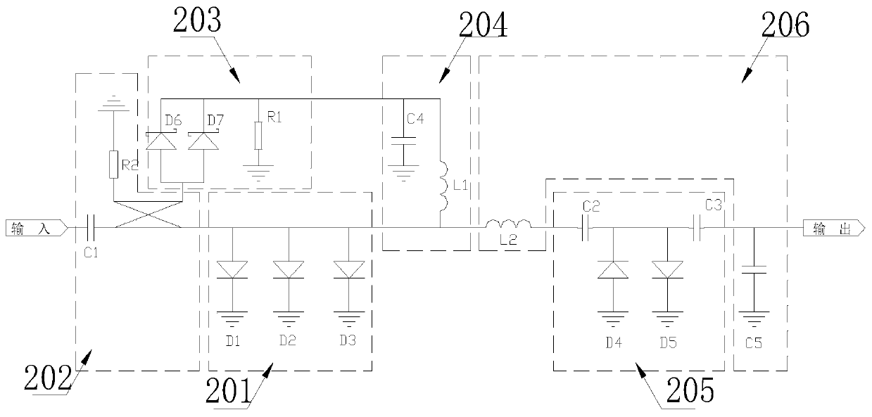 L-frequency band miniature sheet type high-power amplitude limiter