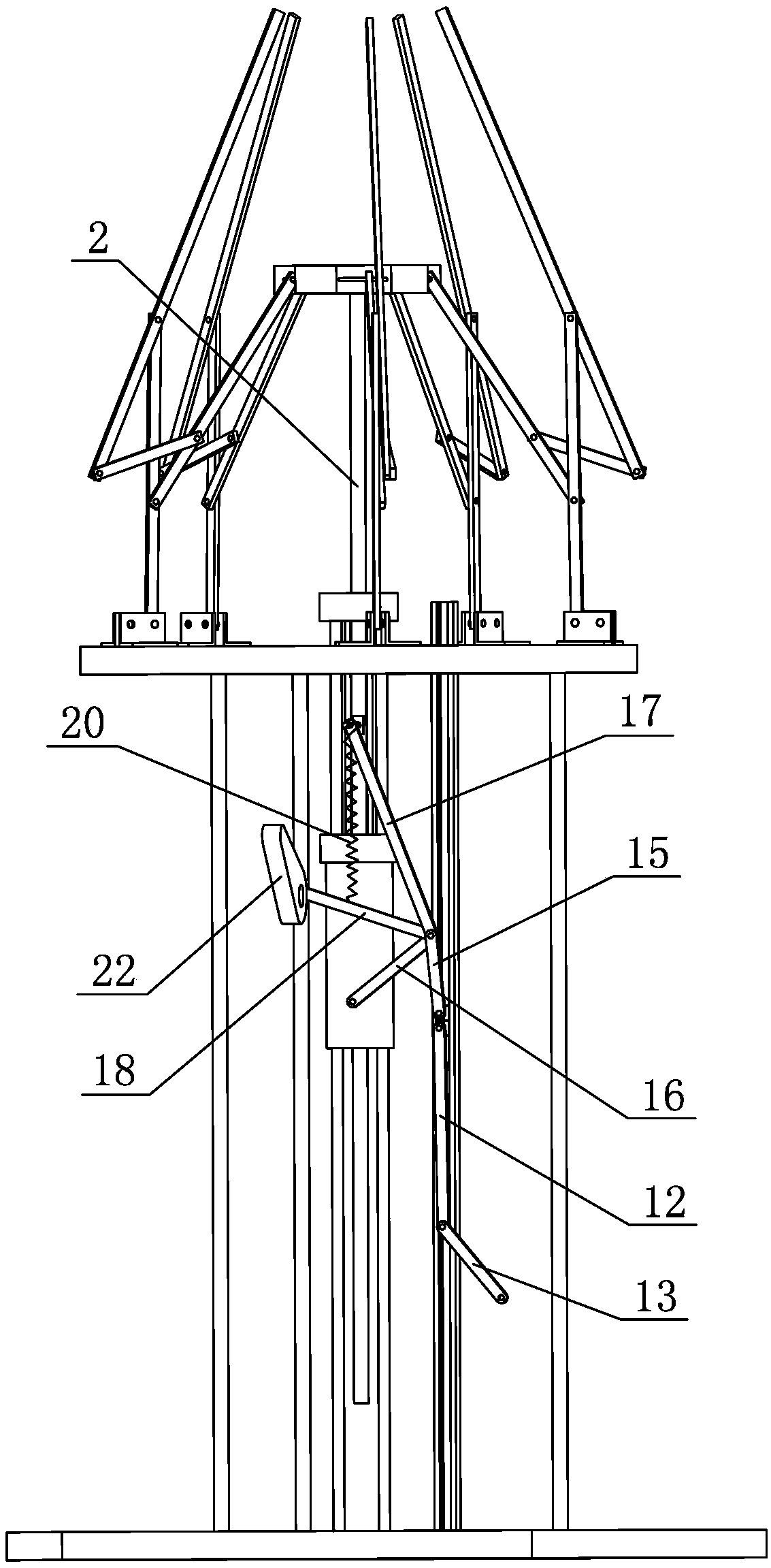 Mechanical principle demonstration teaching tool of opening and closing type